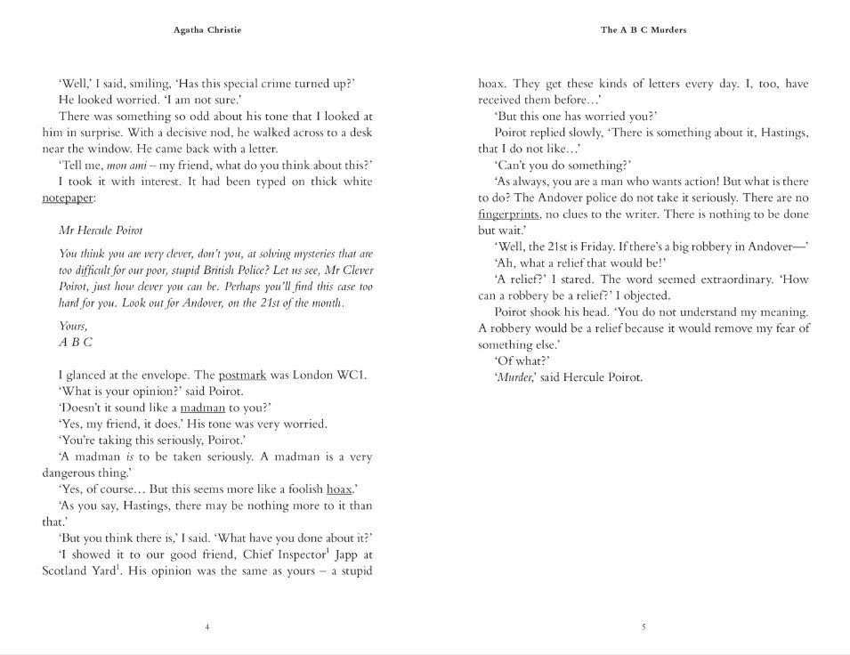 The ABC murders(Collins Agatha Christie ELT Readers Level 4 – Upper- Intermediate:B2 )