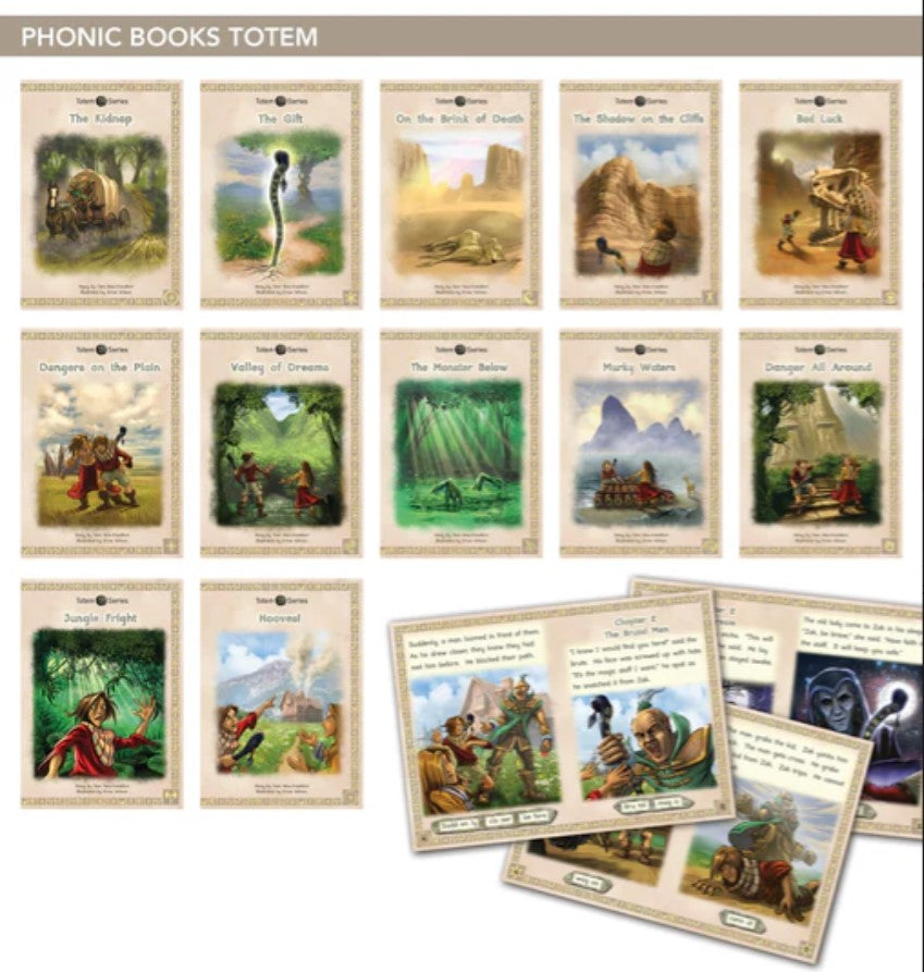 Phonic Books Totem : Adjacent consonants and consonant digraphs, and alternative spellings for vowel sounds