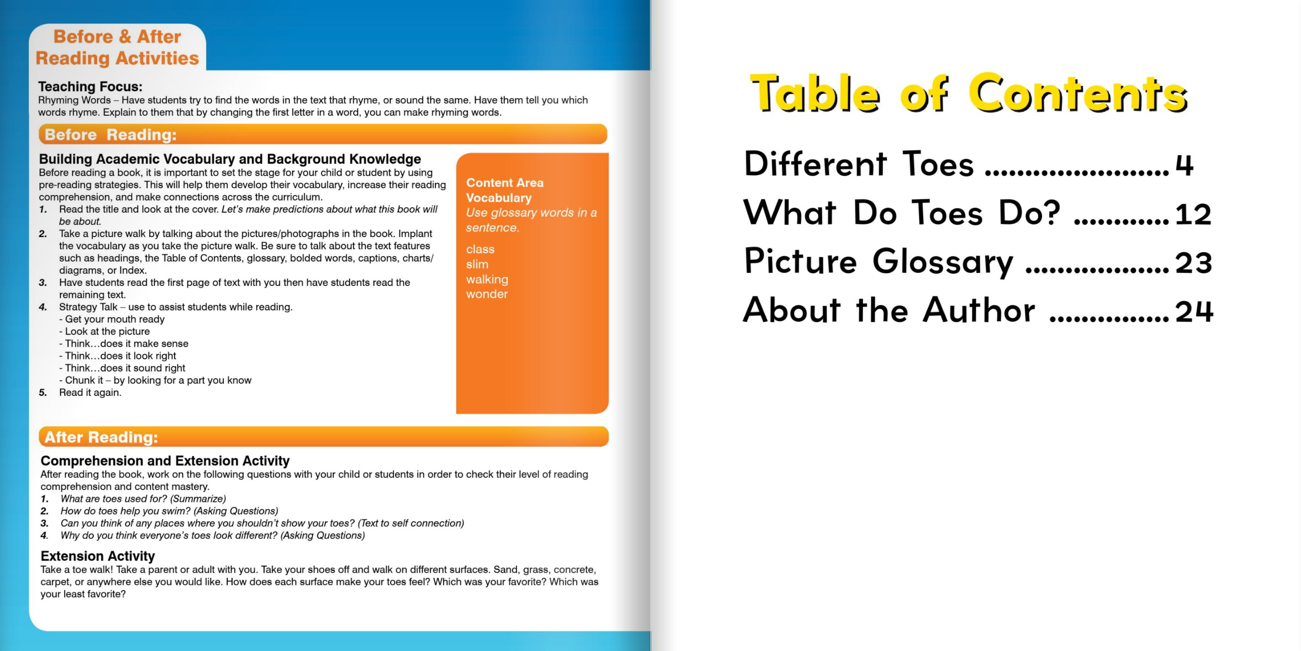 Ready Readers:Toes