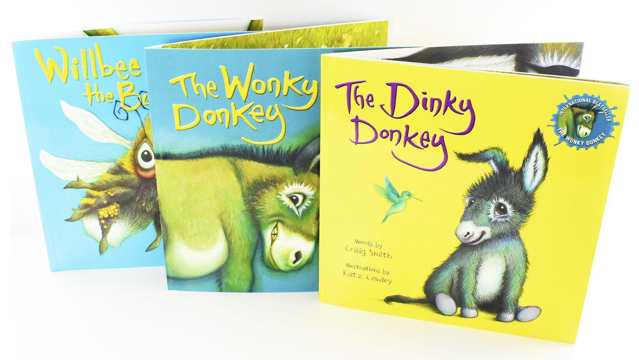 The Dinky Donkey Willbee the Bumblebee The Wonky Donkey 3 Books Collection Set Childrens Bedtime Story Books
