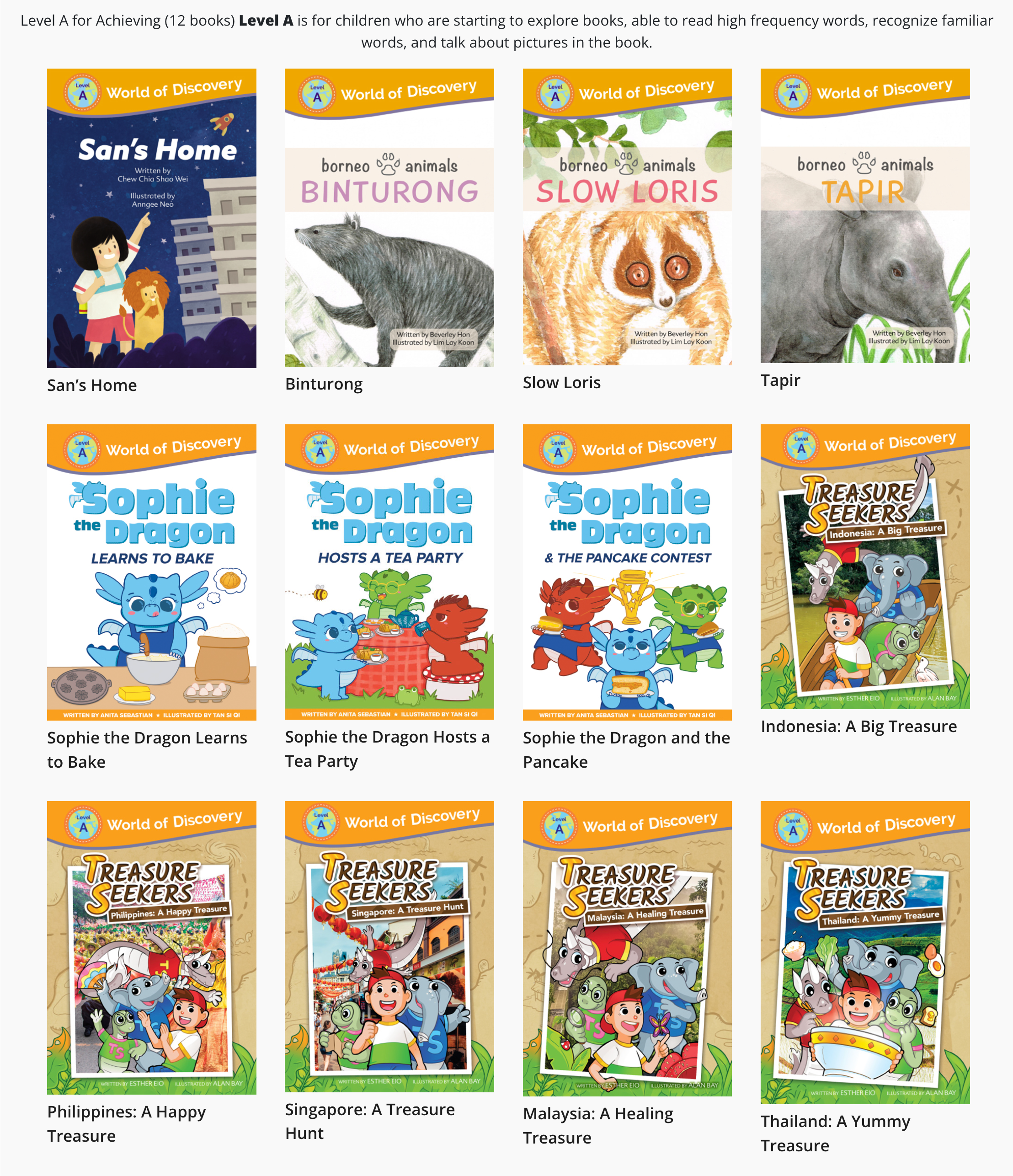 World of Discovery Level A Set(12 books)
