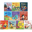 Fairytale Classics 10 Picture Flat Children Books Collection Set