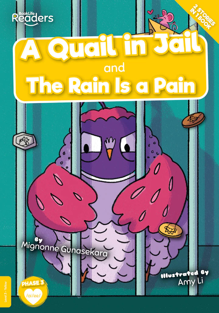 BookLife Readers - Yellow: A Quail in Jail & The Rain Is a Pain