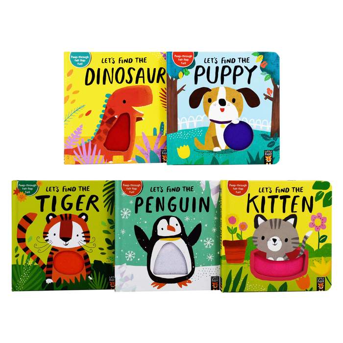 Lets Find The Animals Felt Lift The Flap Collection 5 Books Box Set by Alex Willmore