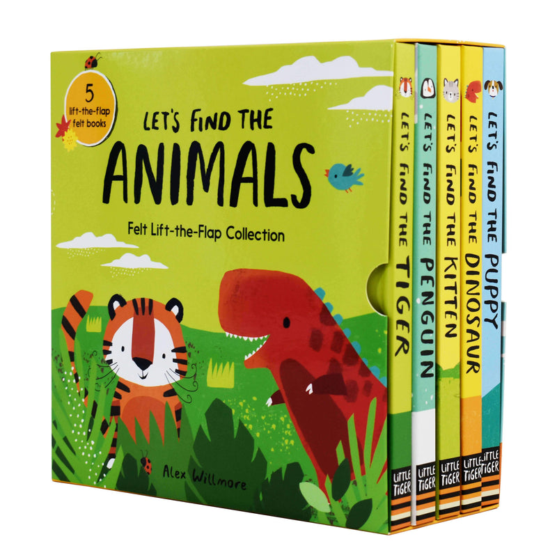 Lets Find The Animals Felt Lift The Flap Collection 5 Books Box Set by Alex Willmore
