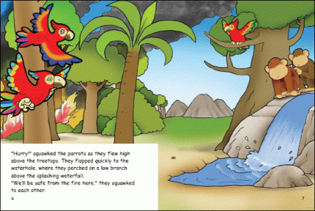 Red Rocket Fluency Level 3 Fiction A (Level 20): Fire in the Jungle