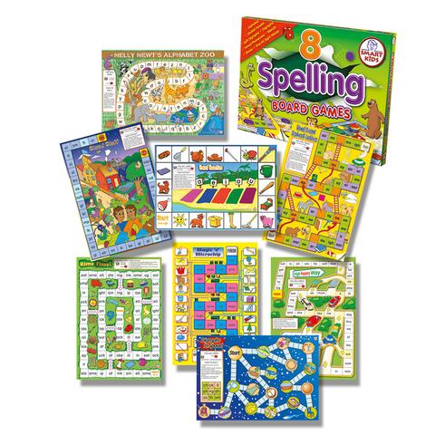 Eight Spelling Board Games