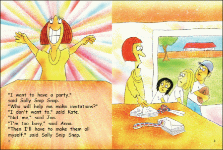 Red Rocket Fluency Level 1 Fiction A (Level 15): Sally Snip Snap’s Party