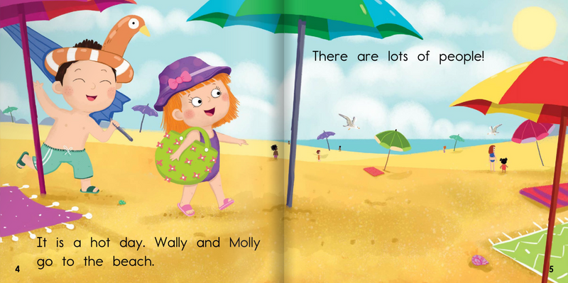 Ready Readers:Wally and Molly Go to the Beach