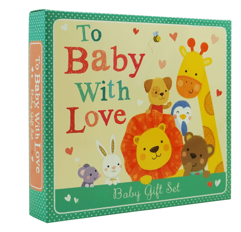 To Baby With Love Baby Gift Set 4 Books Set With 16 Milestone Cards