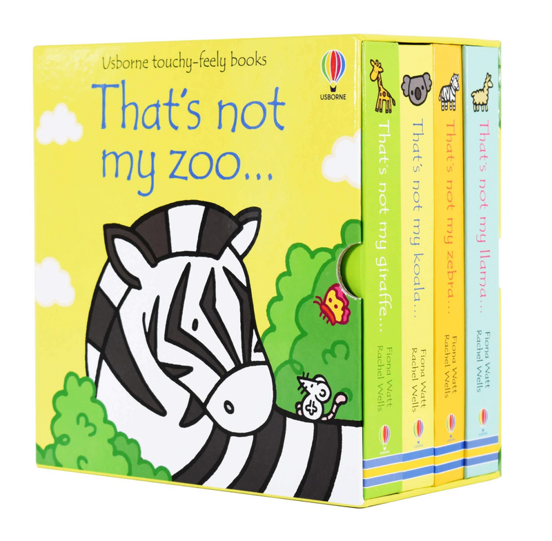 Usborne Touchy-Feely Books Thats Not My Zoo Collection 4 Books Set