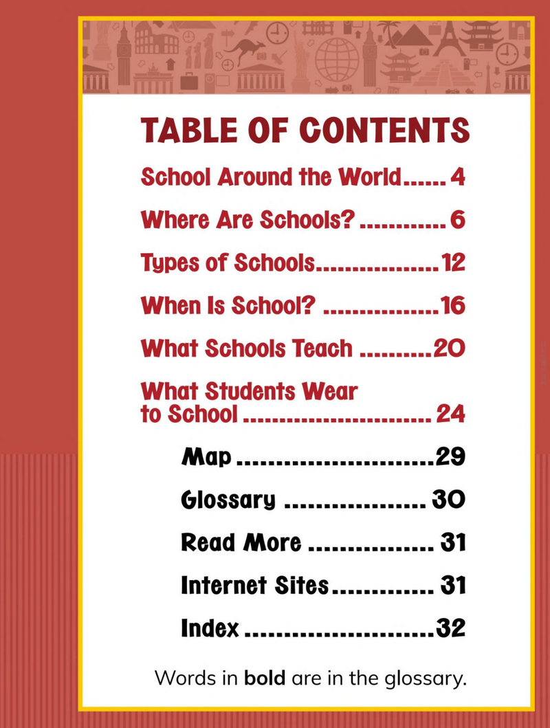 Schools Around the World(Customs Around the World)-Paperback