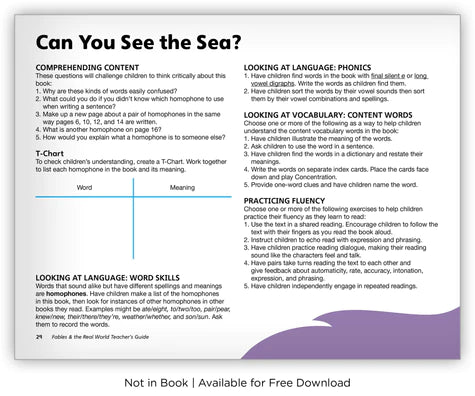 Can You See the Sea? Words that Sound Alike (Fables & The Real World)