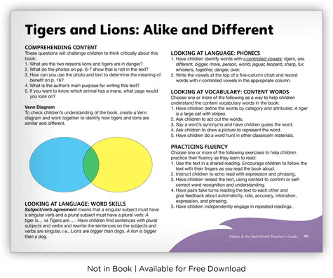 Tigers and Lions: Alike and Different (Fables & The Real World)