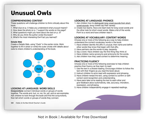 Unusual Owls (Fables & The Real World)