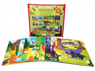 Miles Kelly Dinosaur Adventures 10 Books Bag Collection Set