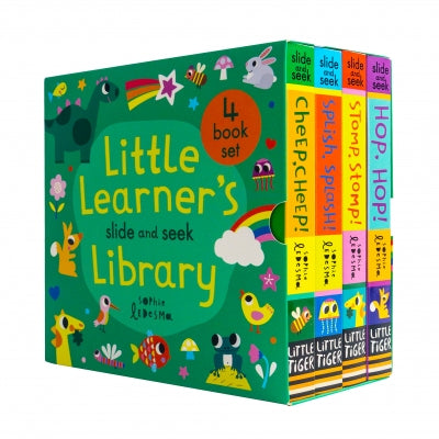Little Learner Slide and Seek Library 4 Books Childrens Collection Set
